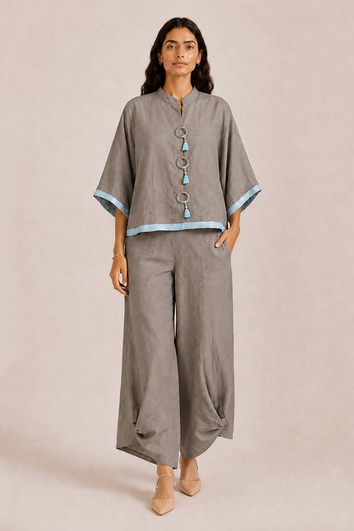 Dark Cement Tube Hip Hop Co-ord Set