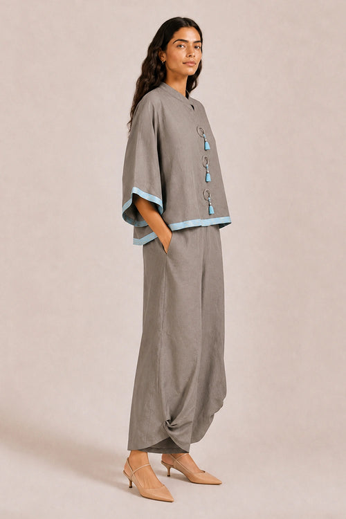 Dark Cement Tube Hip Hop Co-ord Set