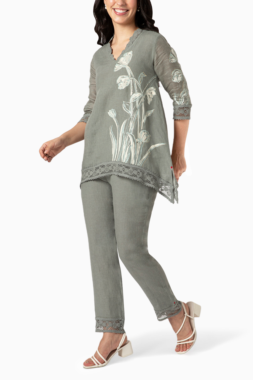 Jade Tulip Paint Talia Top and Pant