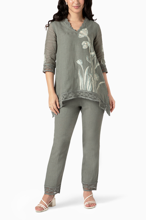 Jade Tulip Paint Talia Top and Pant