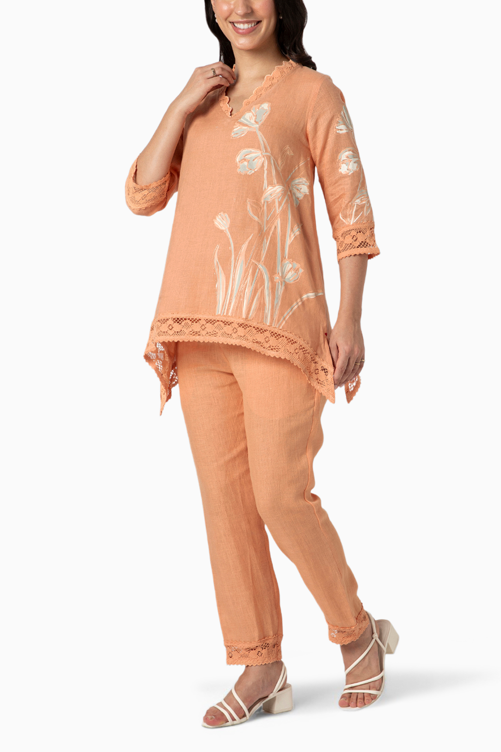 Muskmelon Tulip Paint Talia Top and Pant