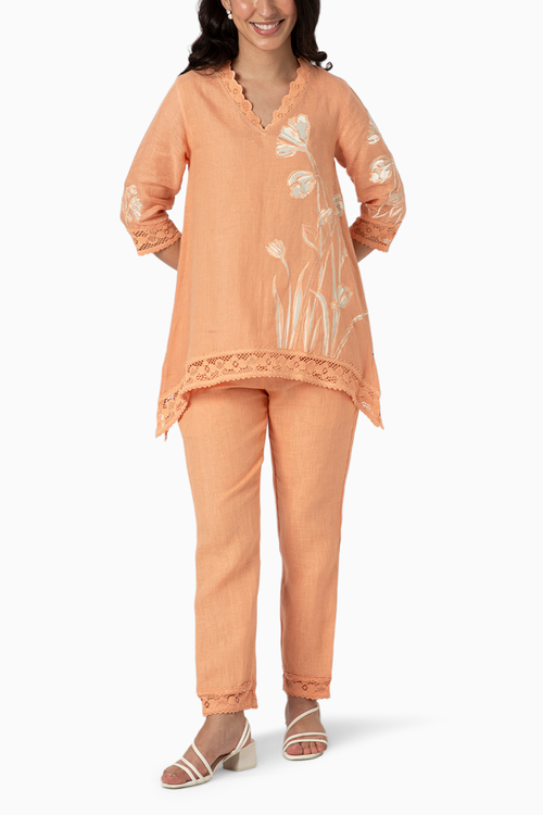 Muskmelon Tulip Paint Talia Top and Pant