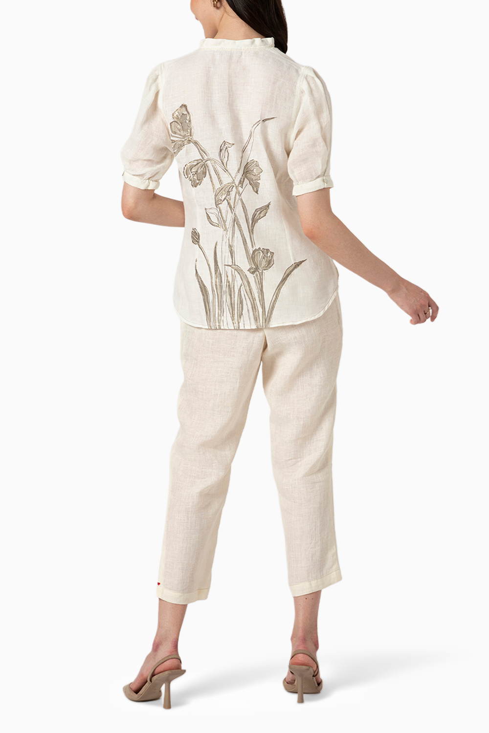 Tulip Pencil Off White Top and Pant