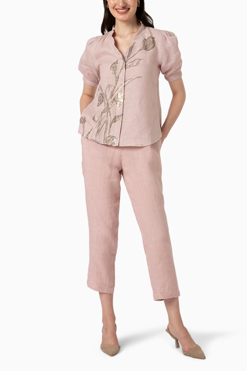 Tulip Pencil Shadow Rose Top and Pant