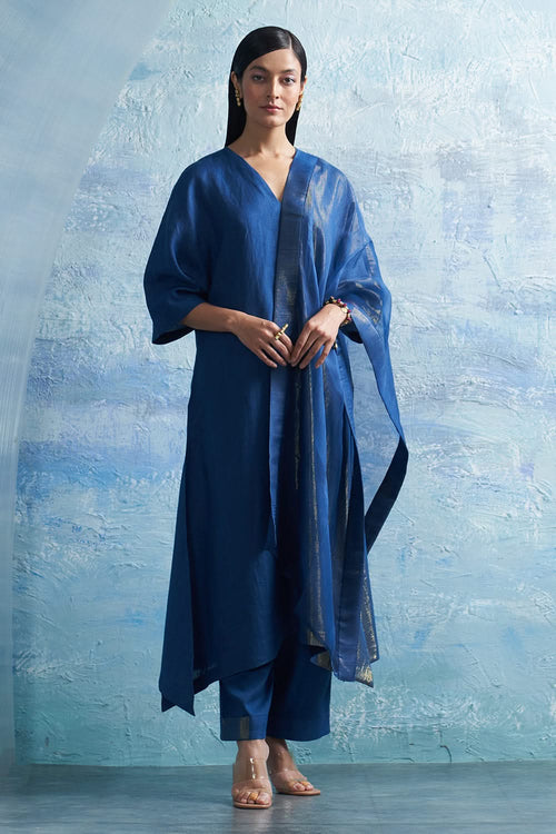 Aura Royal Blue Kurta Set