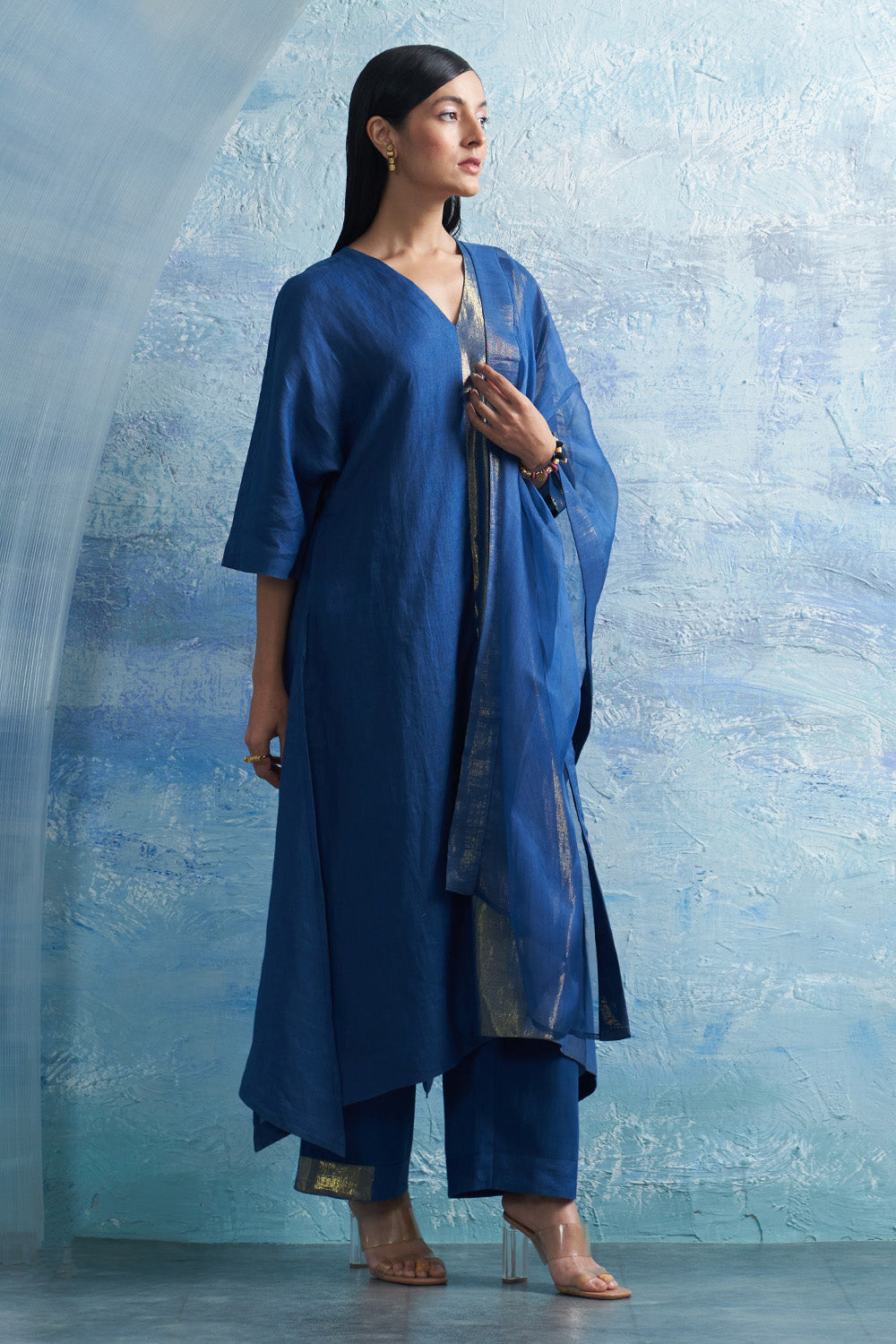 Aura Royal Blue Kurta Set