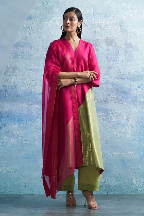 Aura Asymmetric Kurta Set