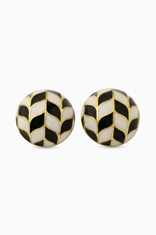 Chevron Oval Studs