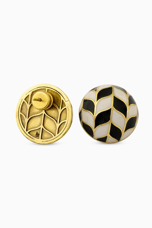 Chevron Oval Studs