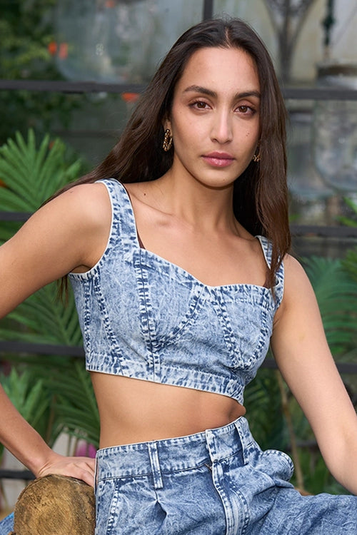 Washed Denim Jacket Co-ord Set