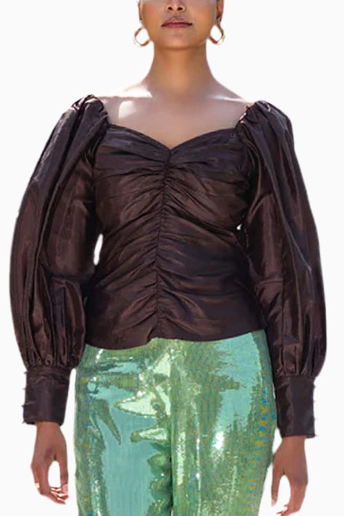 Bardot Brown Chocolate Top