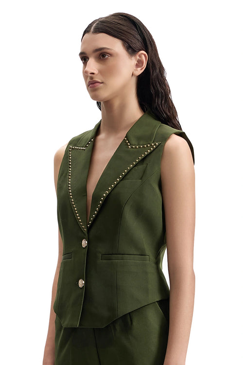 Studded Lapel Waistcoat