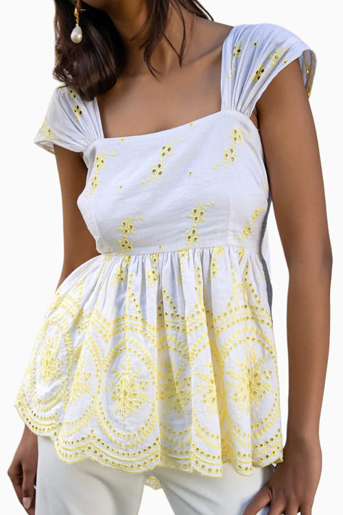 Evie Yellow Top