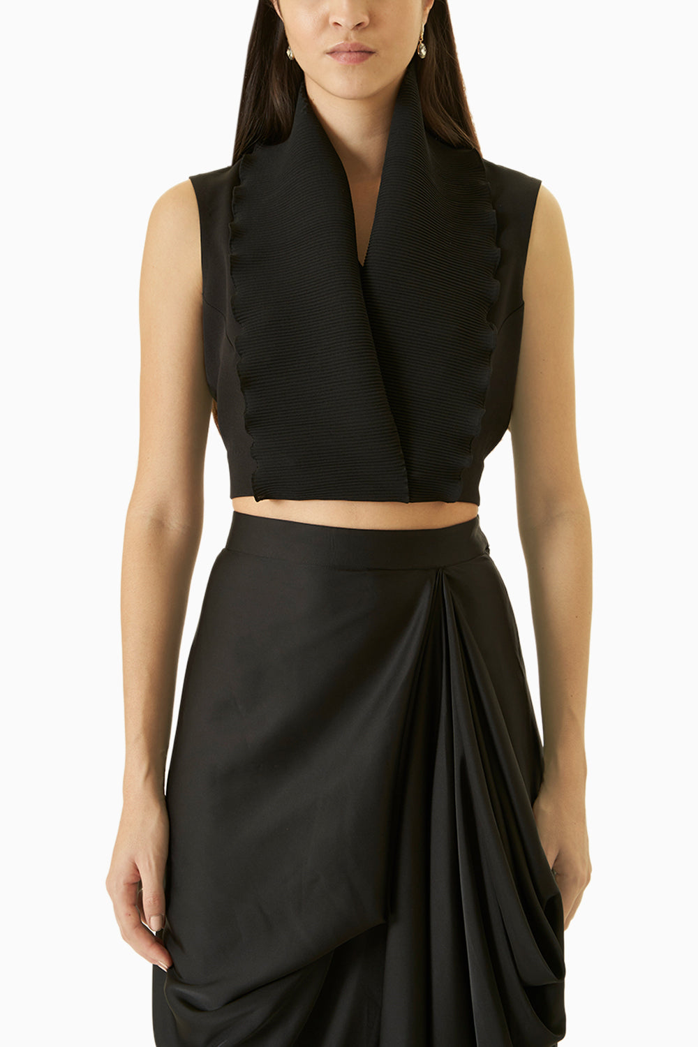 Black Top with Skirt Co-ord Set