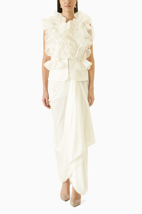 Ivory Bloom Top with Skirt Co-ord Set