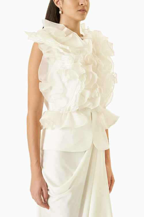 Ivory Ruffle Jacket
