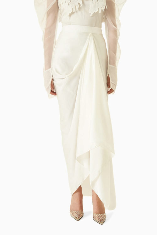 Ivory Draped Style Skirt