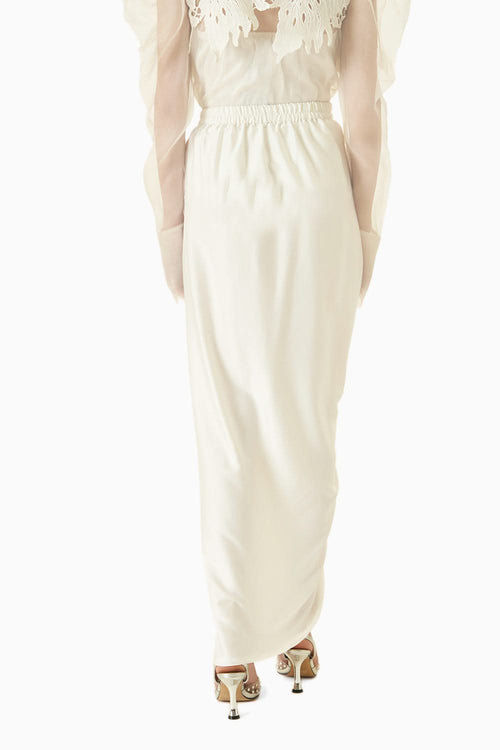 Ivory Organza Shirt With Skirt Co-ord Set