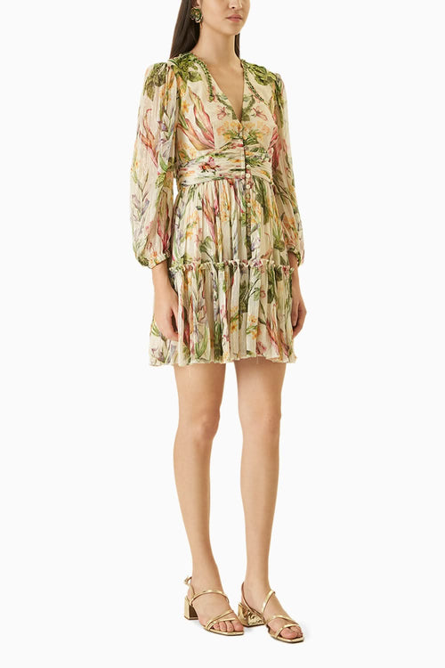 Off White Embellished Short Dress