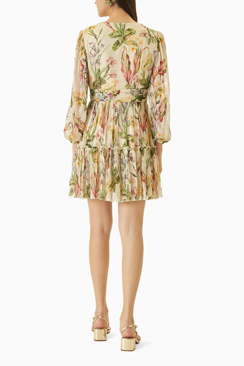 Off White Embellished Short Dress
