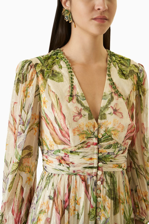 Off White Embellished Short Dress
