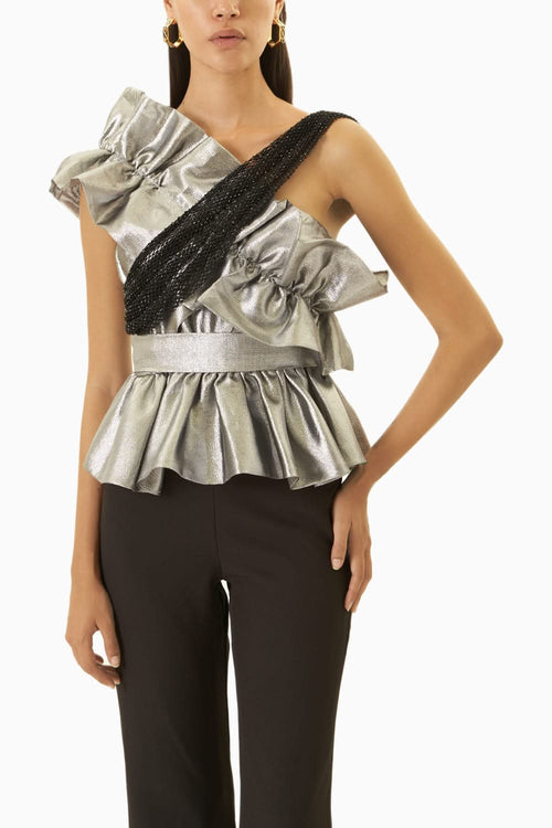Silver Clare Top