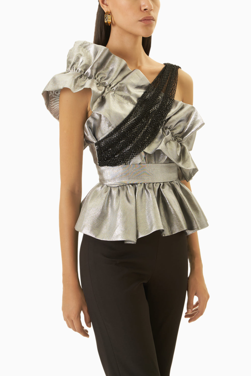 Silver Clare Top