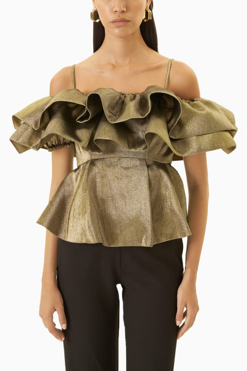 Gold Caroline Top