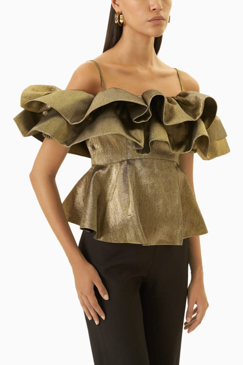 Gold Caroline Top