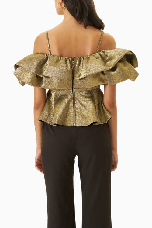Gold Caroline Top