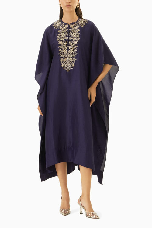 Purple Embroidered Kaftan