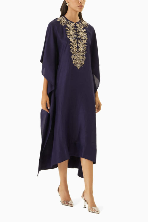 Purple Embroidered Kaftan