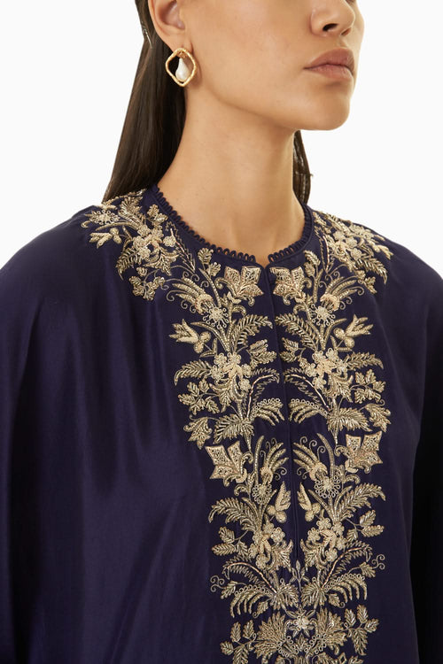 Purple Embroidered Kaftan
