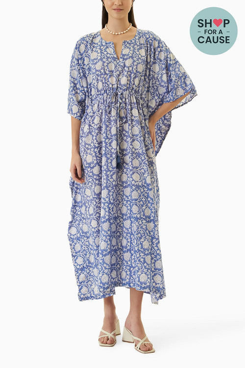Blue Kochi Long Kaftan