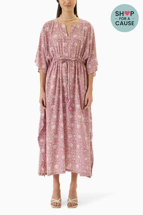 Purple Kochi Long Kaftan