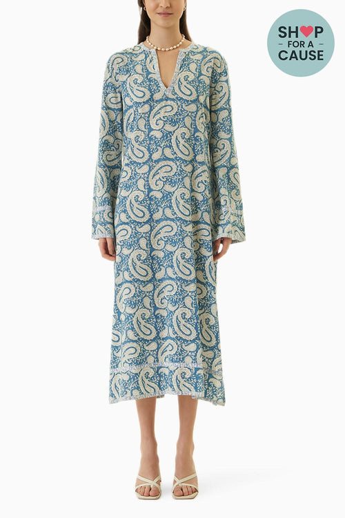 Blue Kashmir Dress
