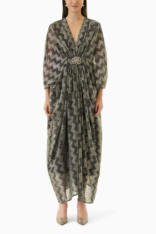 Andrea Black Maxi Kaftan Dress