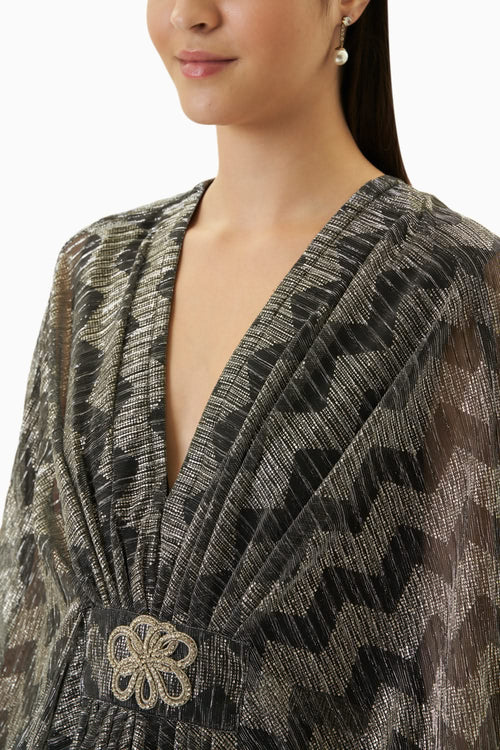 Andrea Black Maxi Kaftan Dress