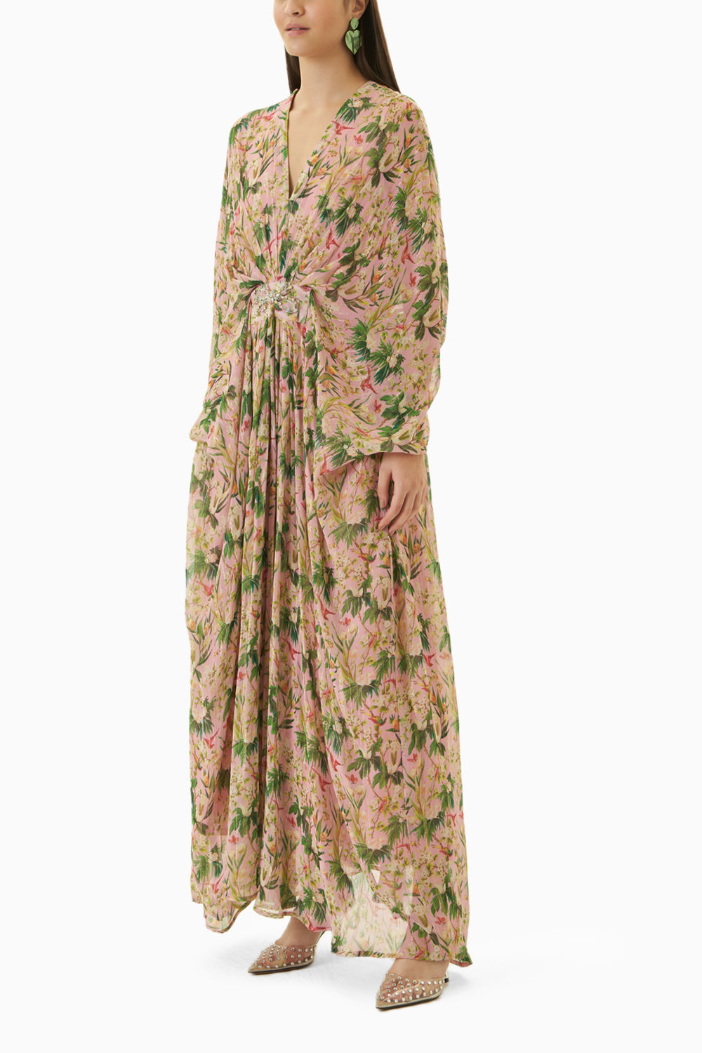 Calypso Pink Maxi Kaftan Dress