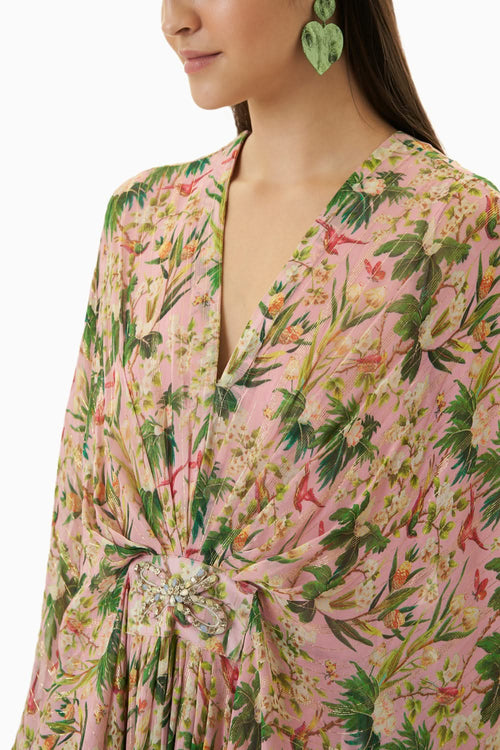 Calypso Pink Maxi Kaftan Dress