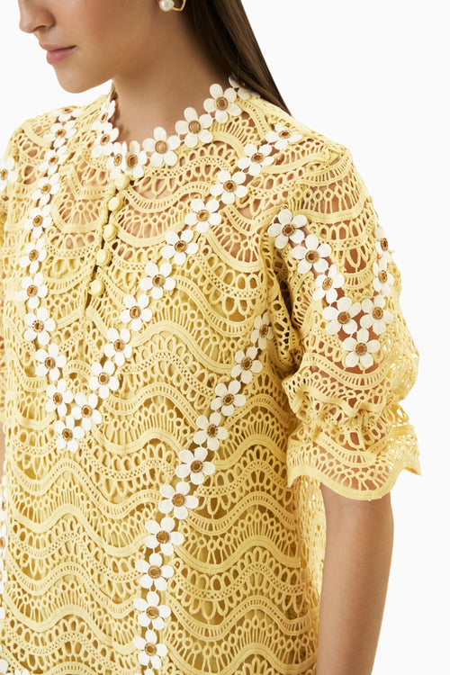 Terra Scalloped Green Dress