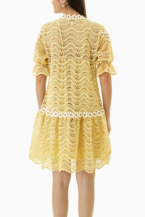 Terra Scalloped Green Dress