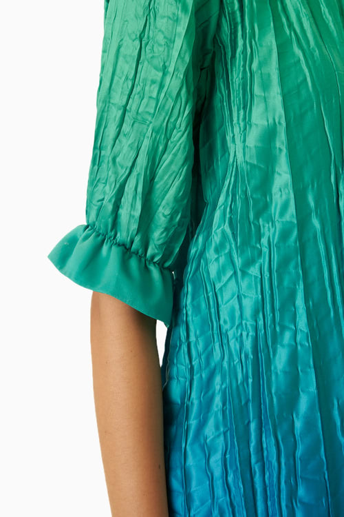 Crushed Ombre Shirt Dress