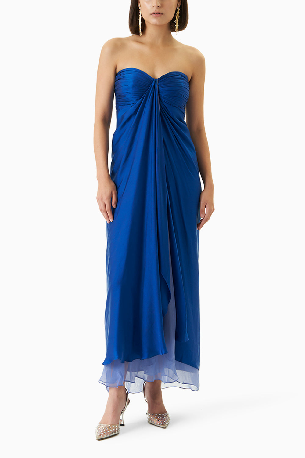 Tangled Floor Length Dress in Blue