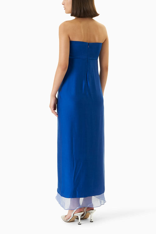 Tangled Floor Length Dress in Blue