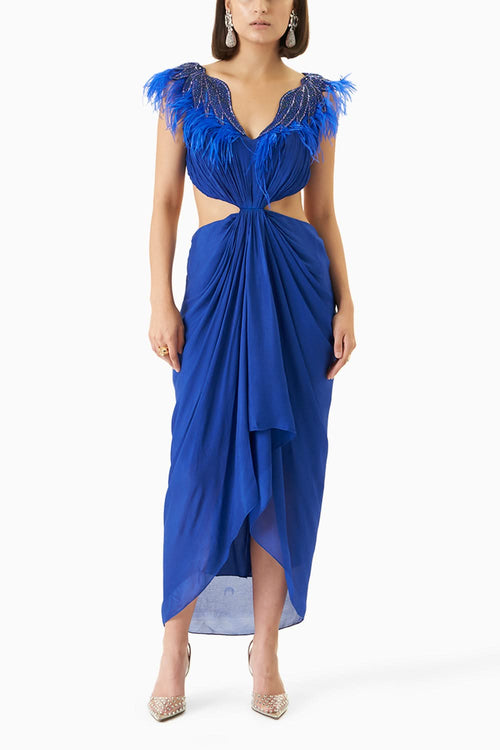 Indigo Bunting Midi Dress