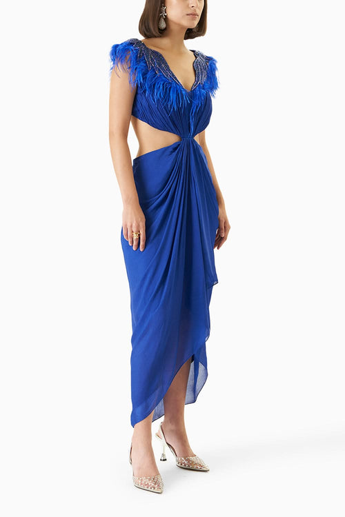 Indigo Bunting Midi Dress