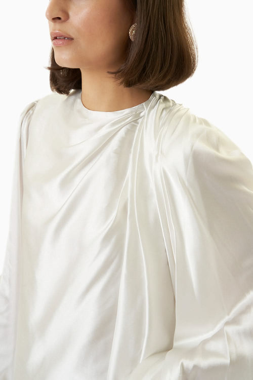 Ivory Satin Midi
