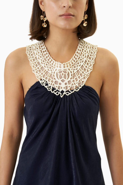 Cutwork Front & Back Gown