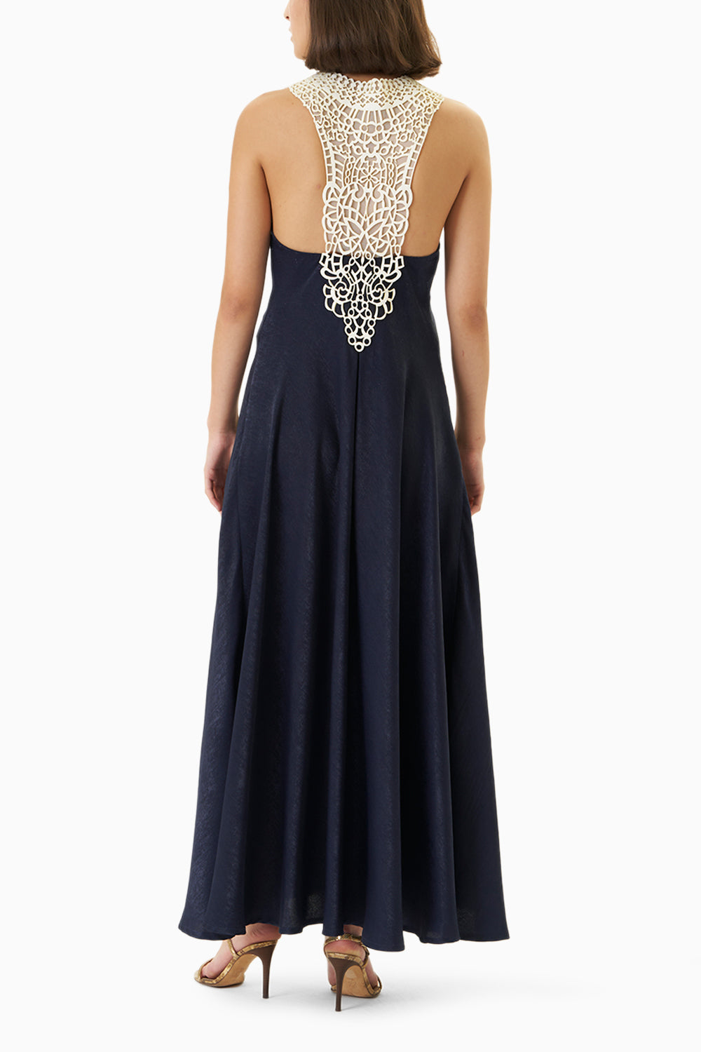 Cutwork Front & Back Gown